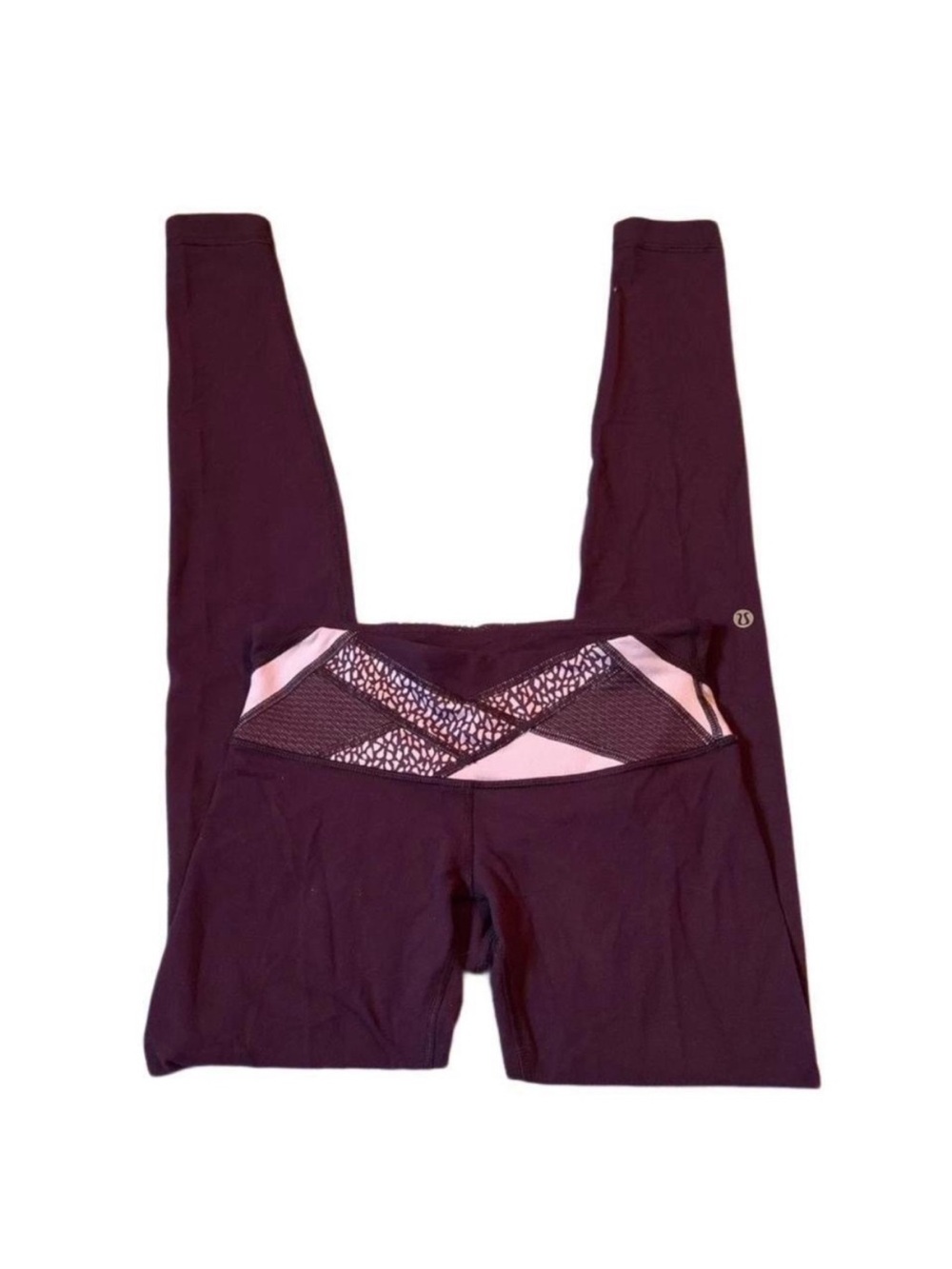 Y2K Lululemon Low-Rise Leggings with Criss-Cross Waistband Design - Size 4